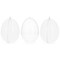 Set of 3 Clear Plastic Egg Ornaments 5.9 Inches (150 mm)